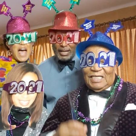 Alex Holley with her grandparents